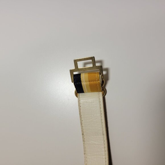 Vintage Anne Klein White, Gold and Blue Belt - Picture 7 of 11